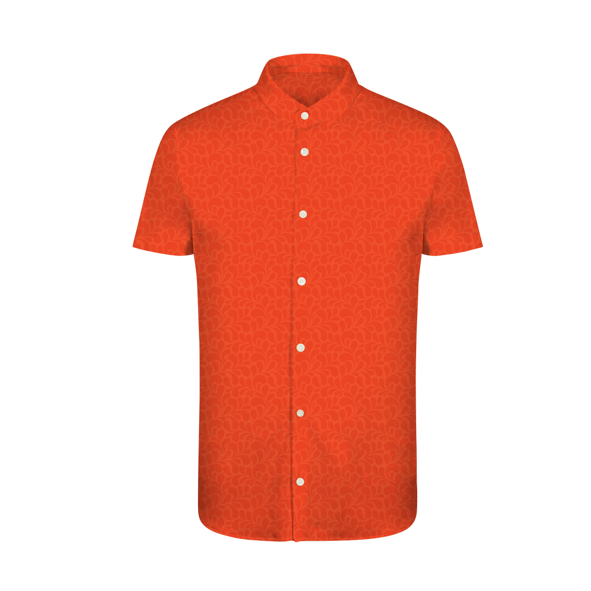 THE SPLASH TONAL ECOTEC FULL BUTTON DOWN SHIRT Vibrant Orange 26887