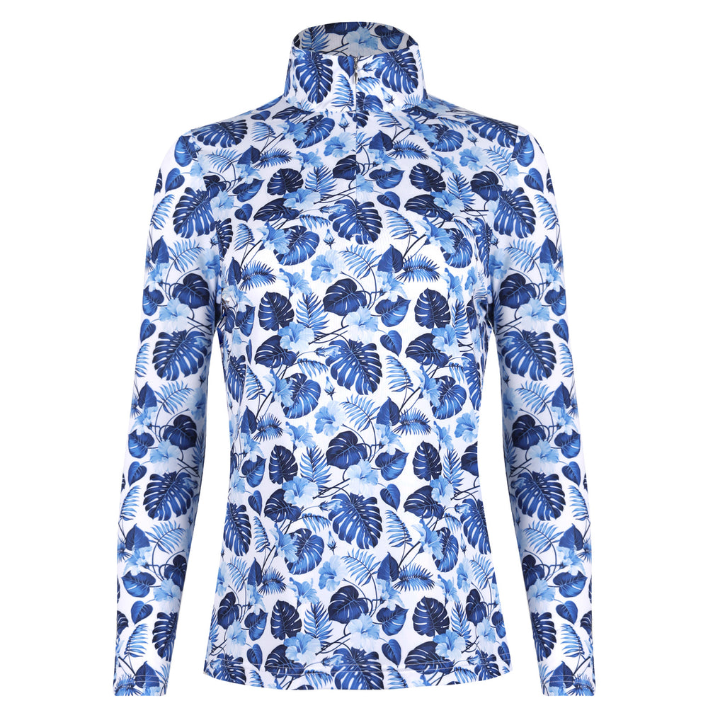 DROP 12 THE WOMEN'S BLUE TROPIC 1/2 ZIP - 36830HZW