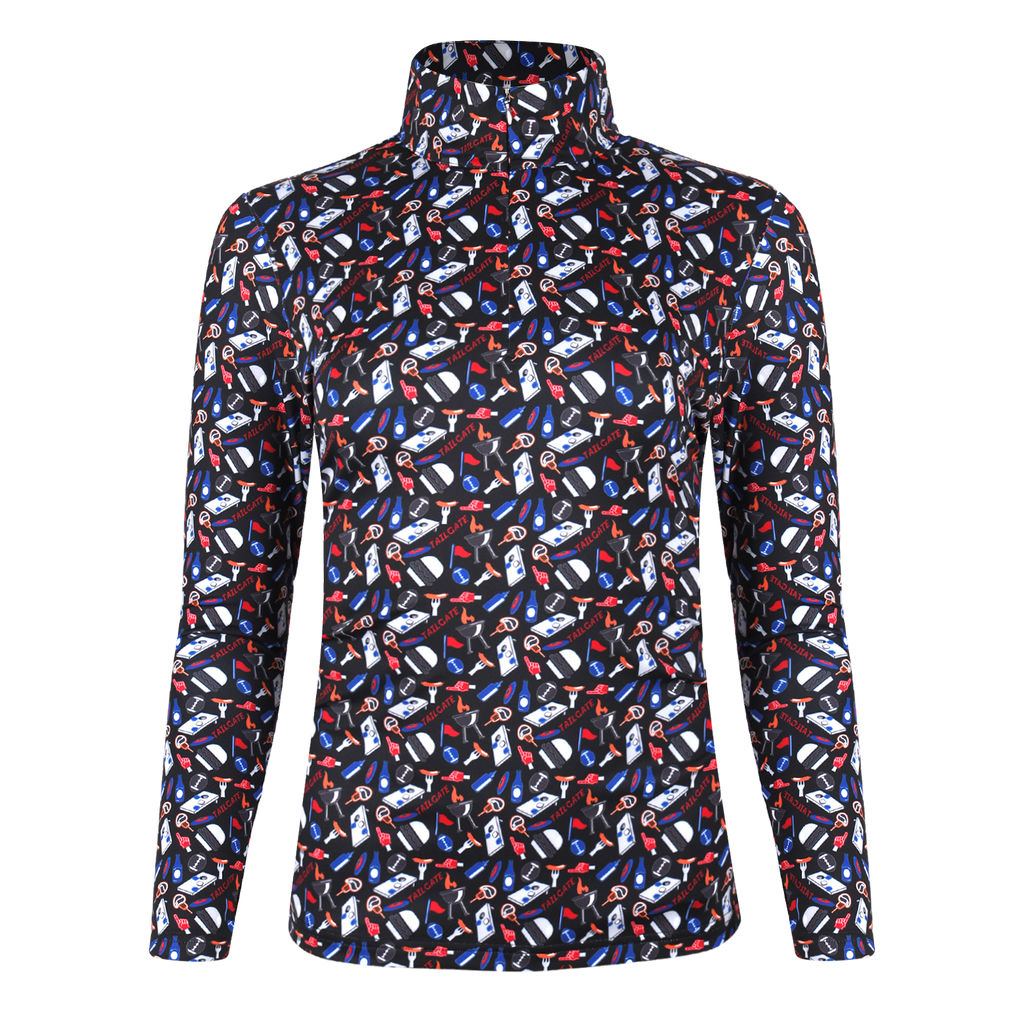 DROP 17 THE WOMEN'S TAILGATE PRINT HALF ZIP - 46845HZW