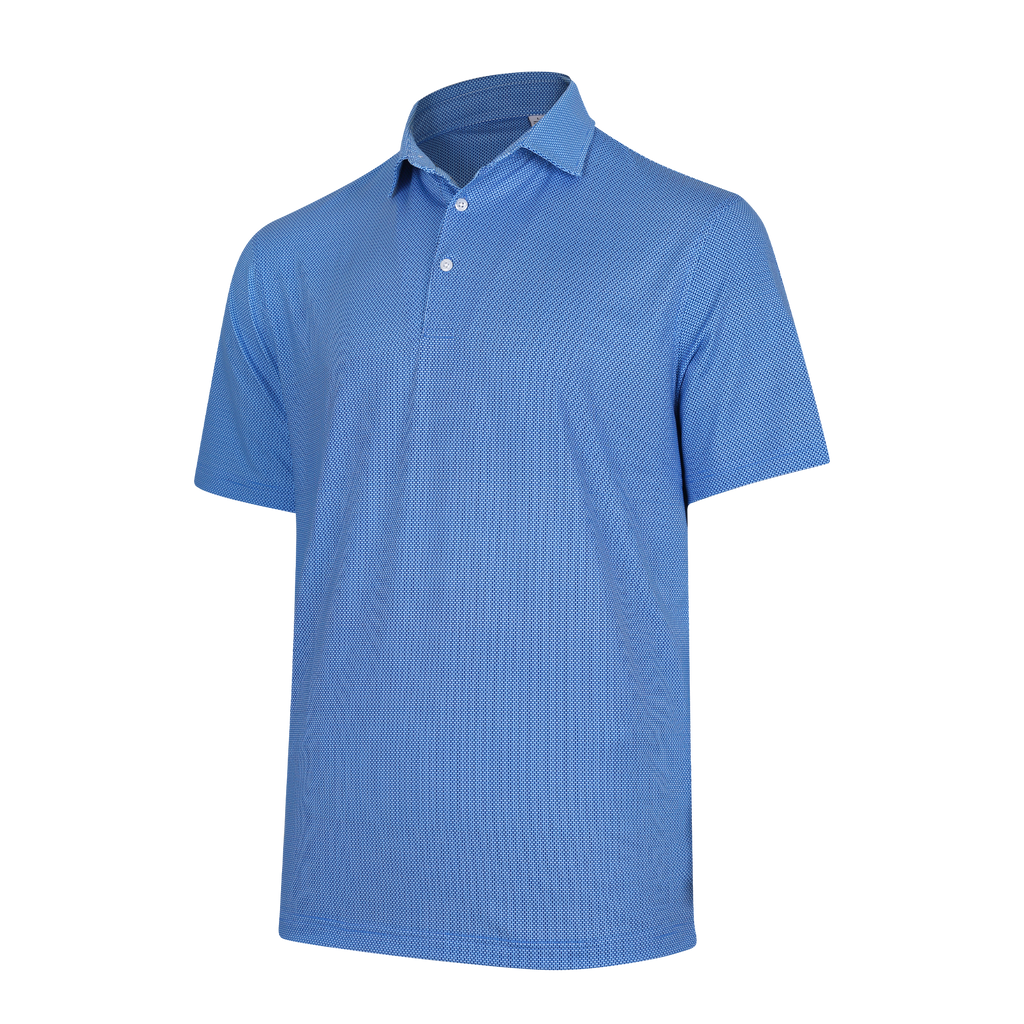 This polo is crafted from breathable Repreve recycled poly sourced