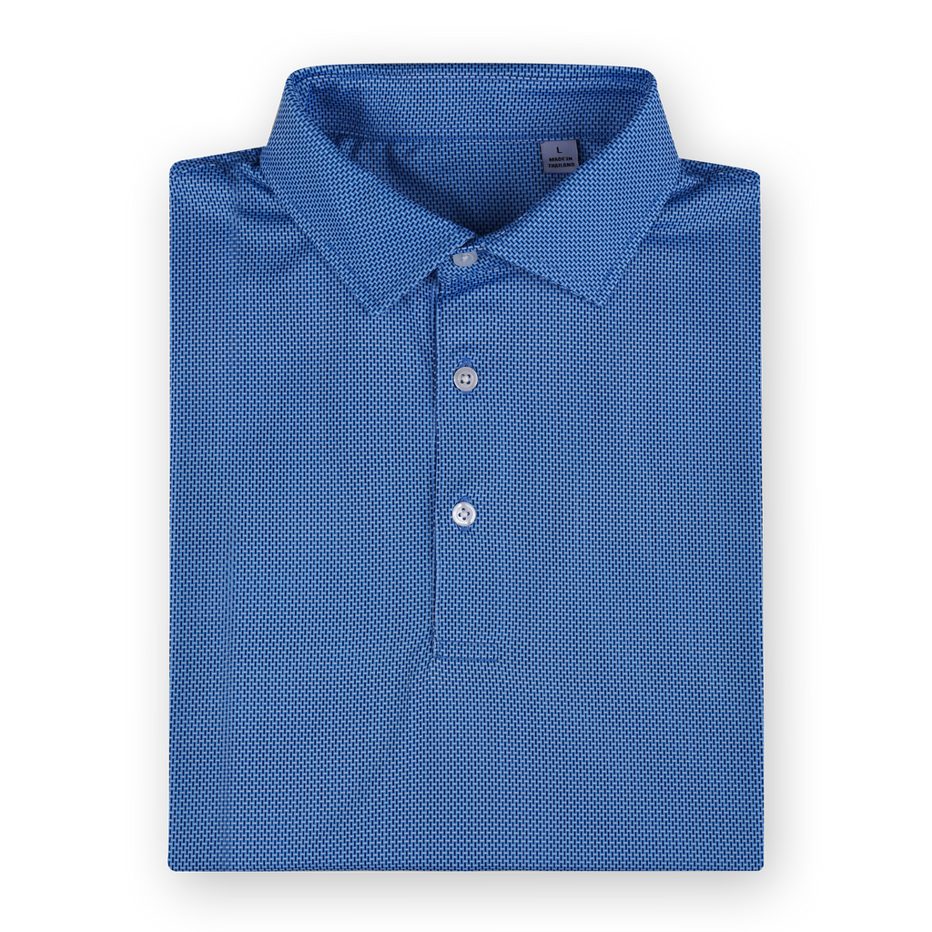 This polo is crafted from breathable Repreve recycled poly sourced
