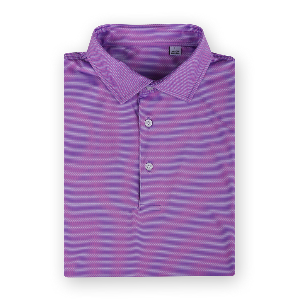 This polo is crafted from breathable Repreve recycled poly sourced