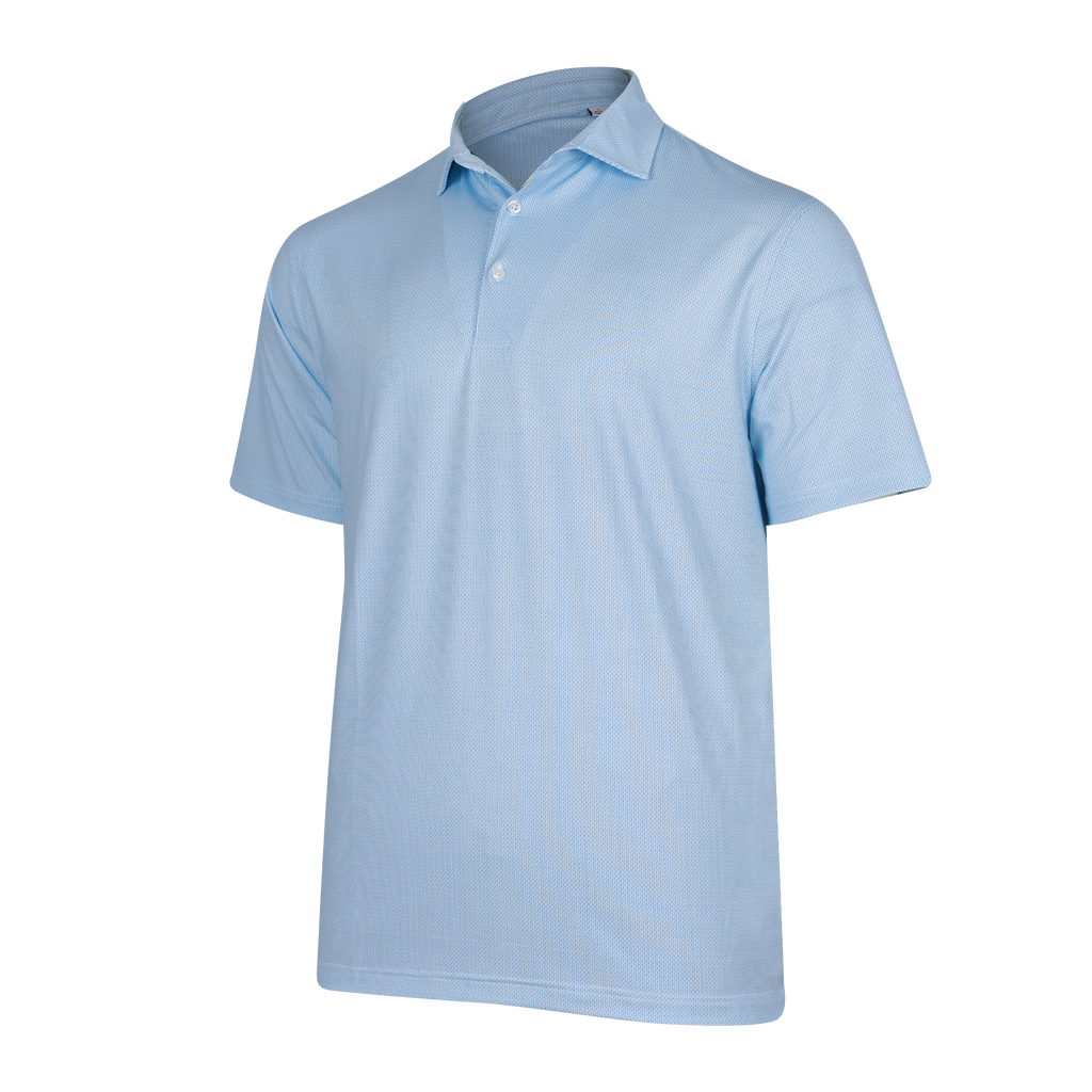 This polo is crafted from breathable Repreve recycled poly sourced