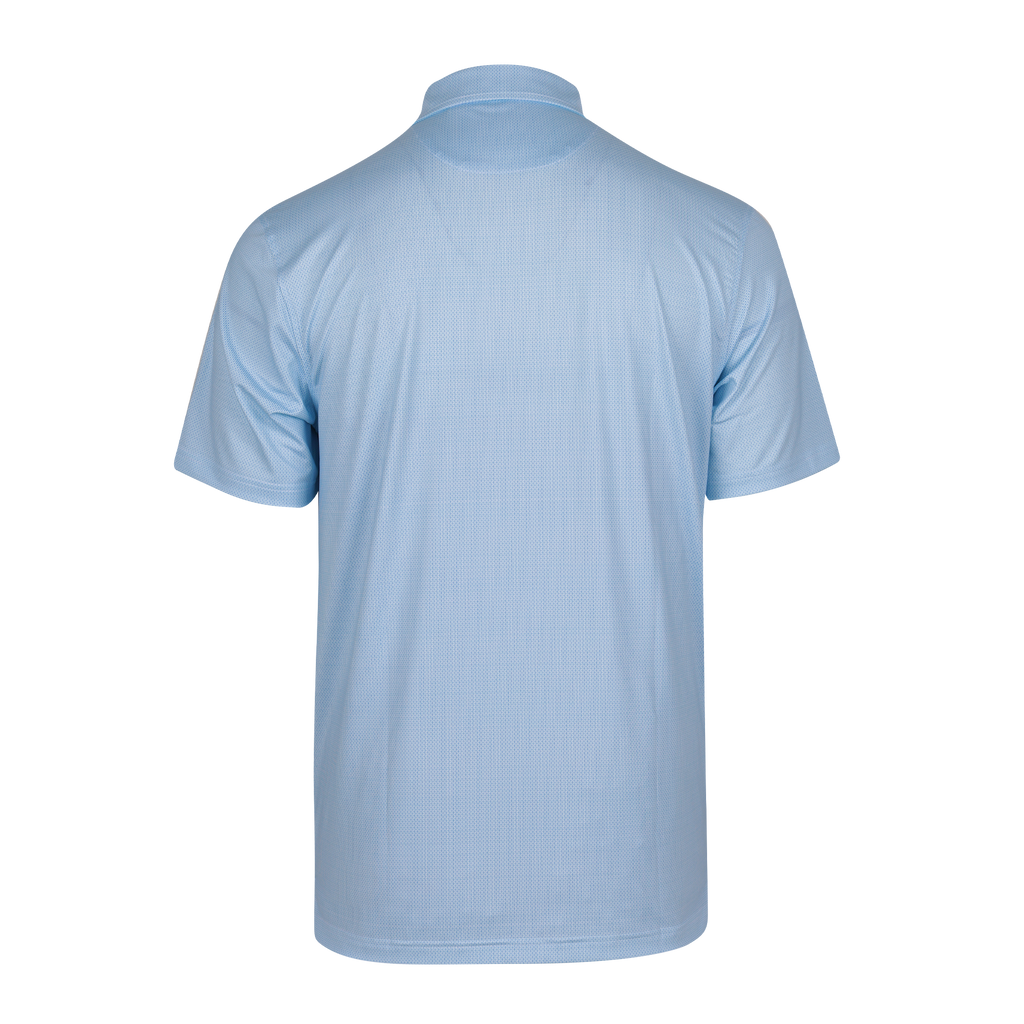 This polo is crafted from breathable Repreve recycled poly sourced