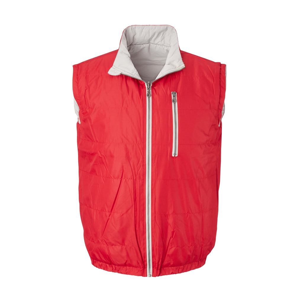 THE YELLOWSTONE QUILTED REVERSIBLE VEST - Crimson/ Cloud 74905V