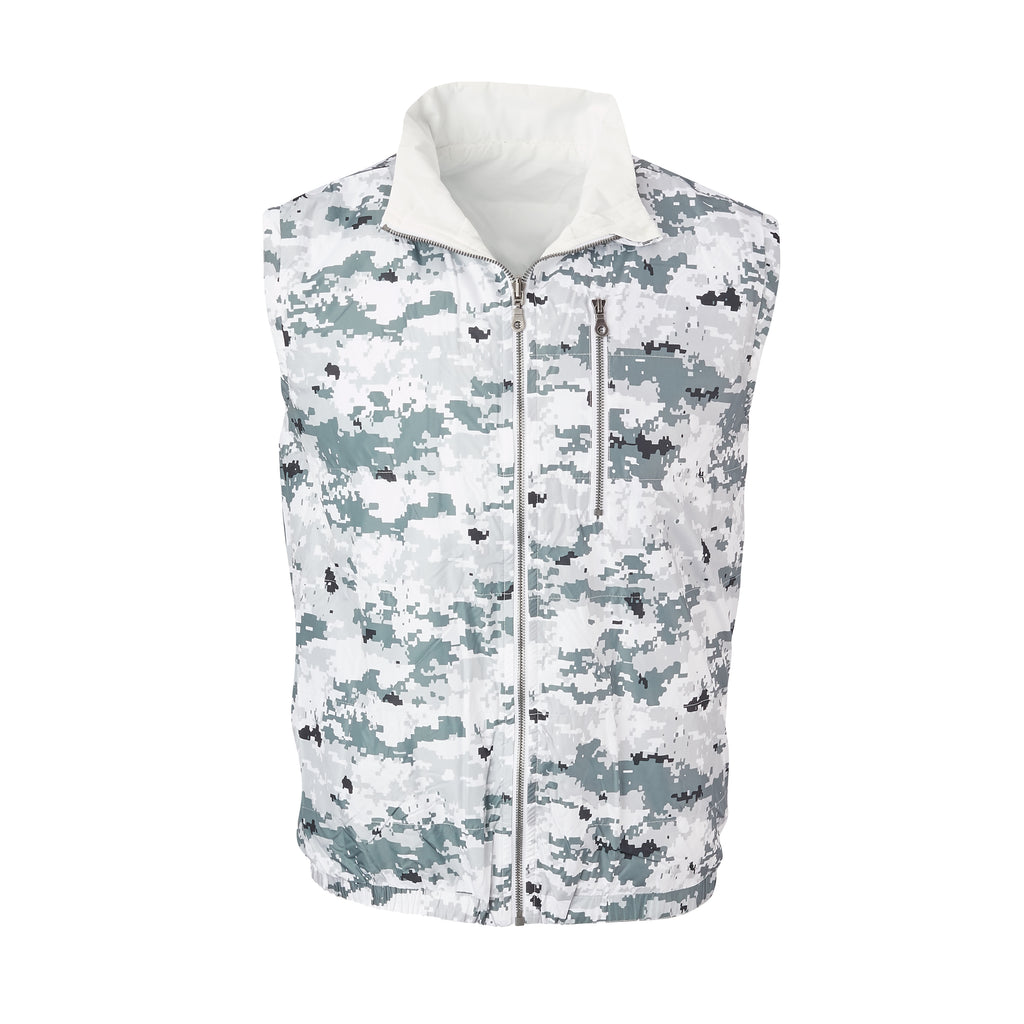 THE YELLOWSTONE QUILTED REVERSIBLE VEST - Polar Camo/ White 74905V