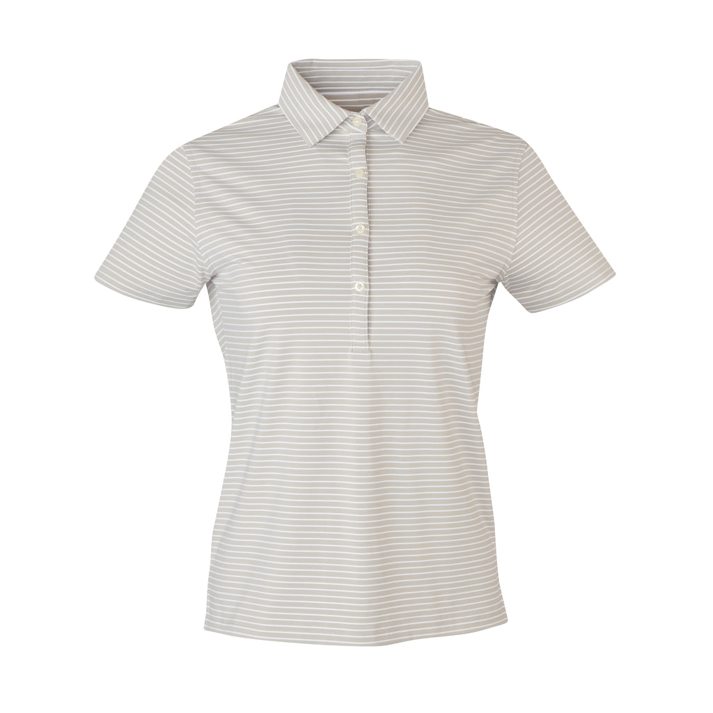 THE WOMEN'S CARMEL STRIPE POLO - Cloud/White IS06809W