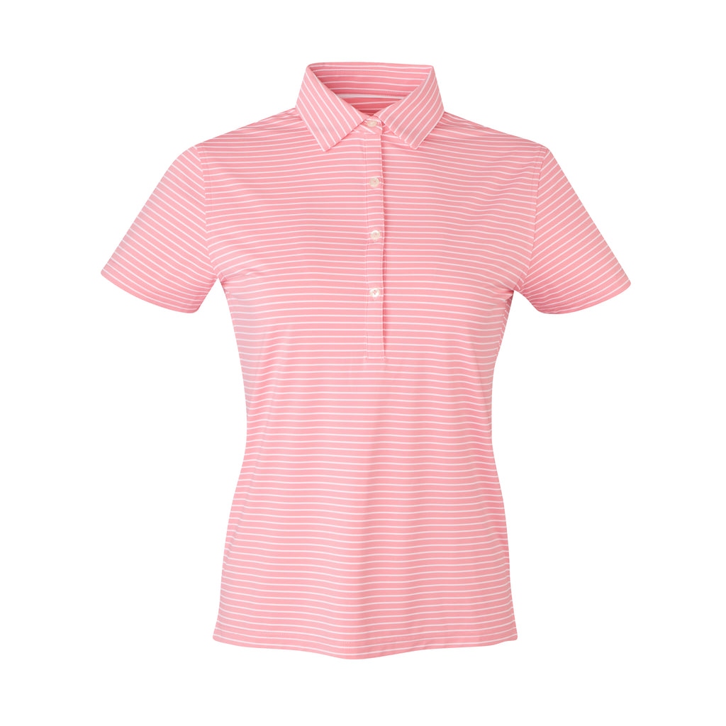 THE WOMEN'S CARMEL STRIPE POLO - Peppermint/White IS06809W