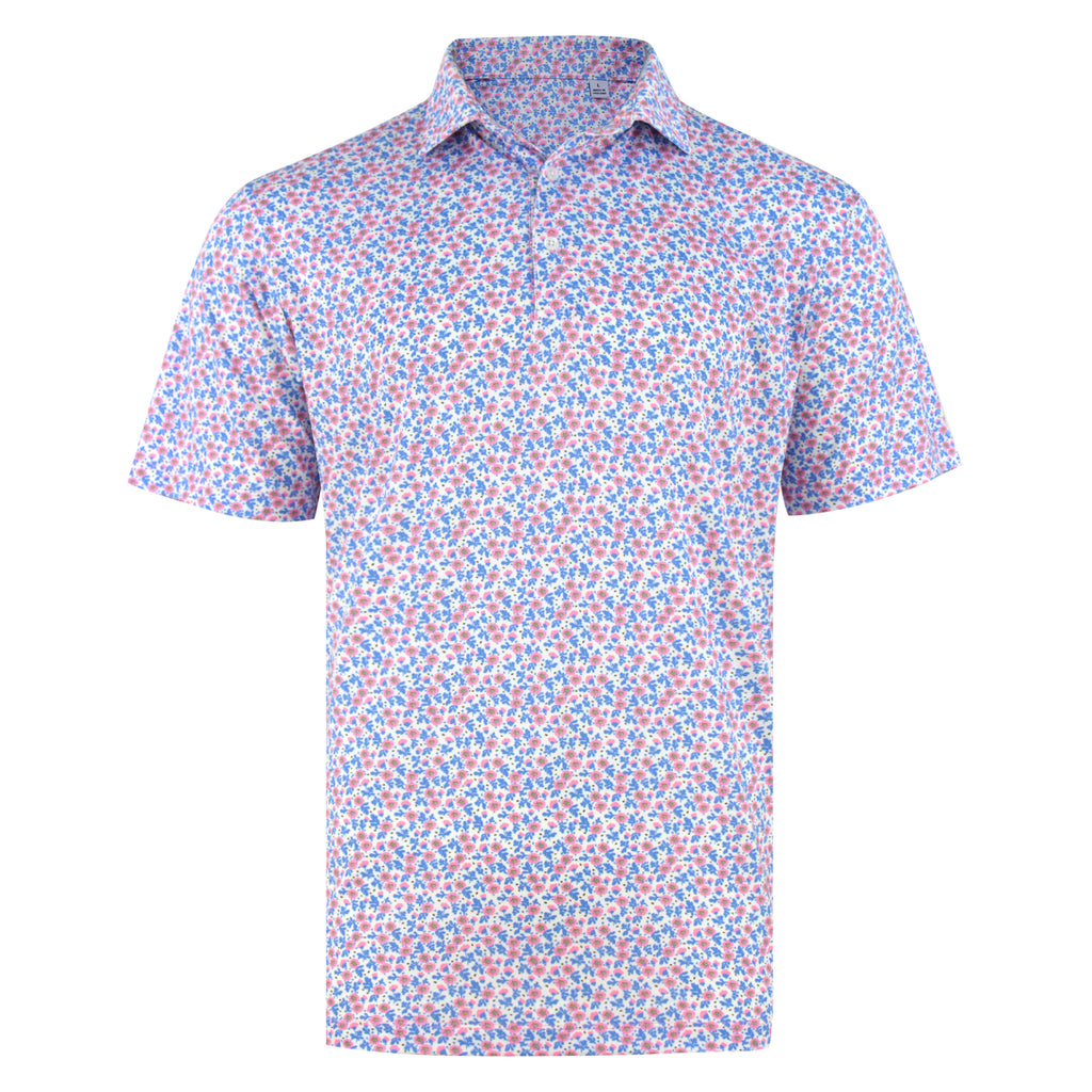 THE AUSTIN ECOTEC MULTI-FLORAL PRINT POLO	 - Peppermint IS16801