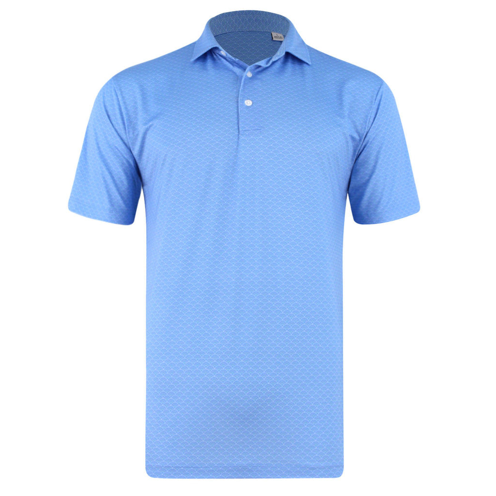 THE PEACOCK ECOTEC SEMI CIRCLE PRINT POLO - Maui IS16802