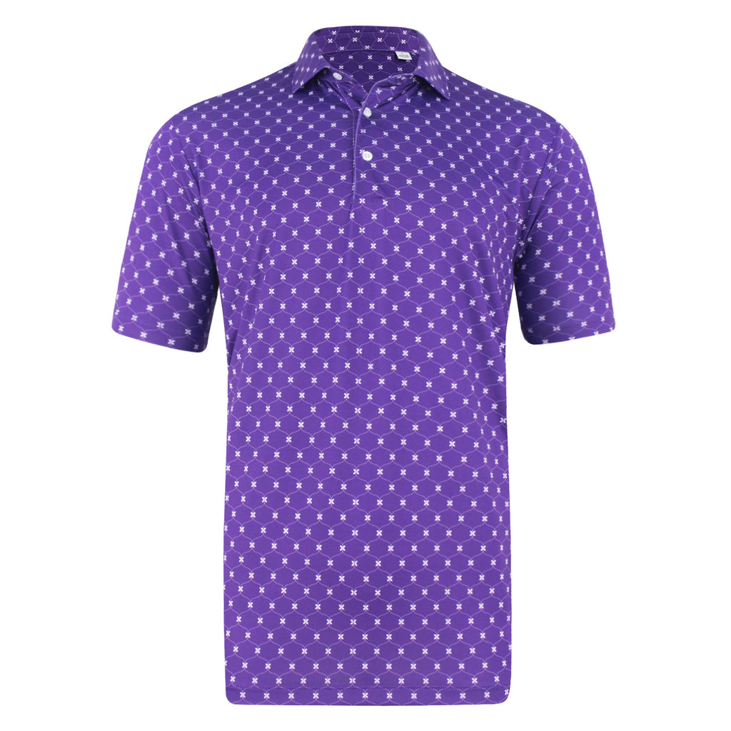THE LANAI ECOTEC LINKED FLORAL POLO - Berry IS16803
