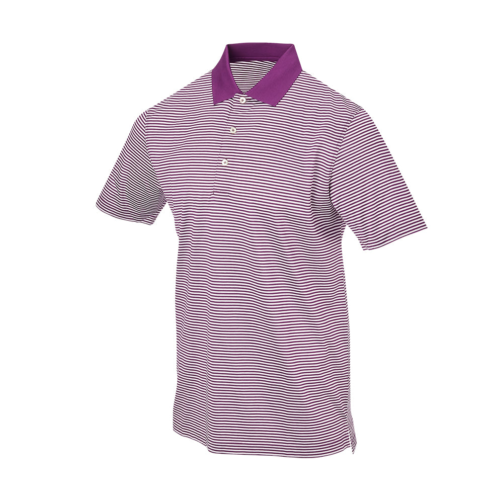 St John's Bay Polo Shirt Men's XLT Blue/White Striped Long