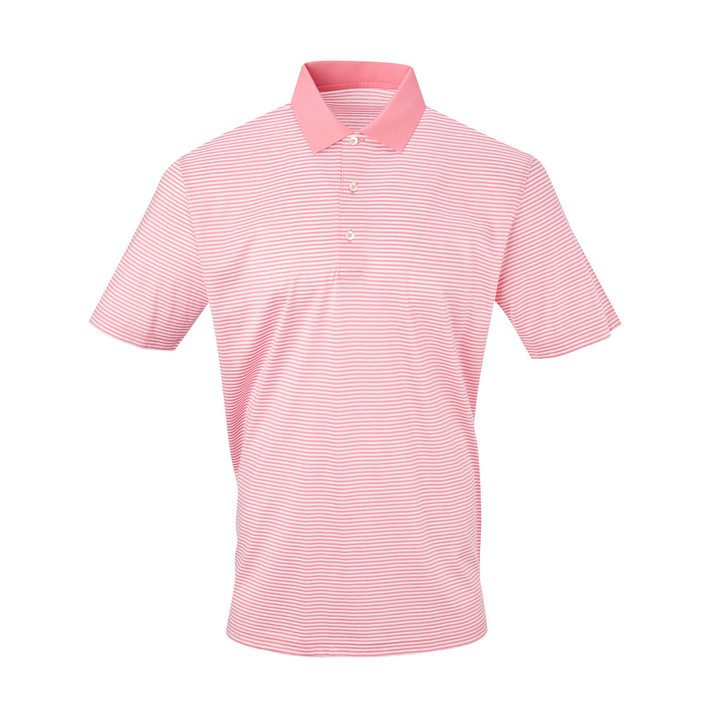 THE COMMANDER MERCERIZED STRIPE POLO - Peppermint/White IS22210A
