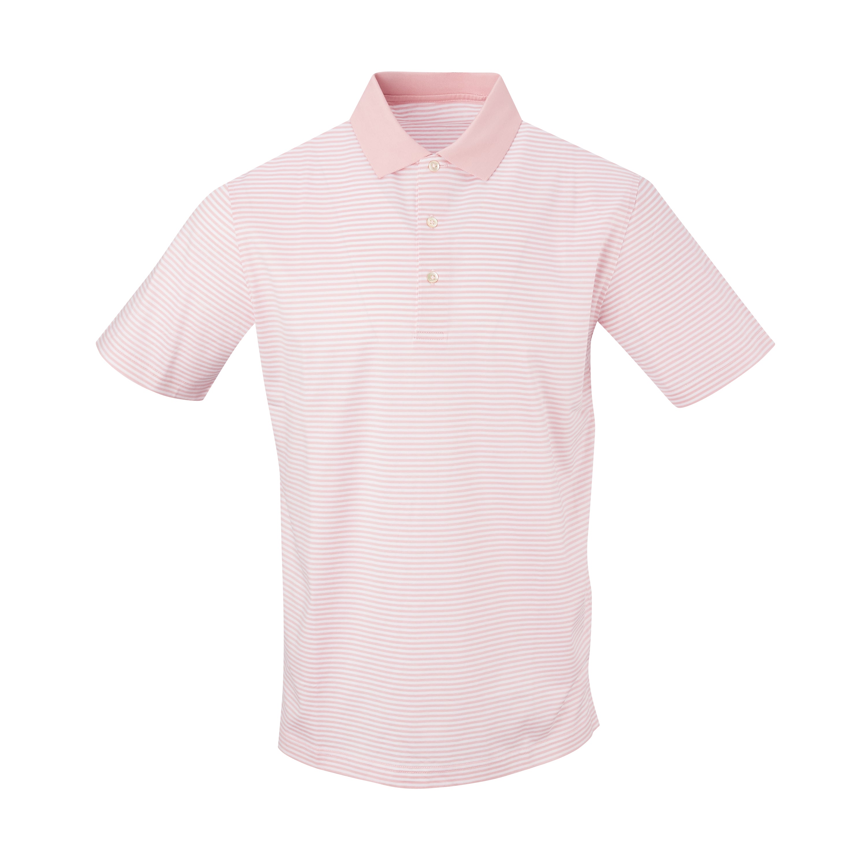 POLA - pink☆ THE COMMANDER MERCERIZED STRIPE POLO - Pink/White IS22210A