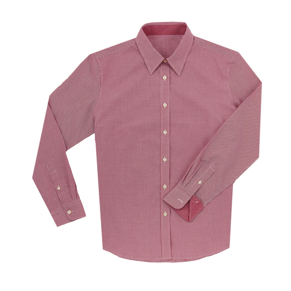 THE WOMEN'S BOSS COTTON SPORT SHIRT -Crimson IS62311W