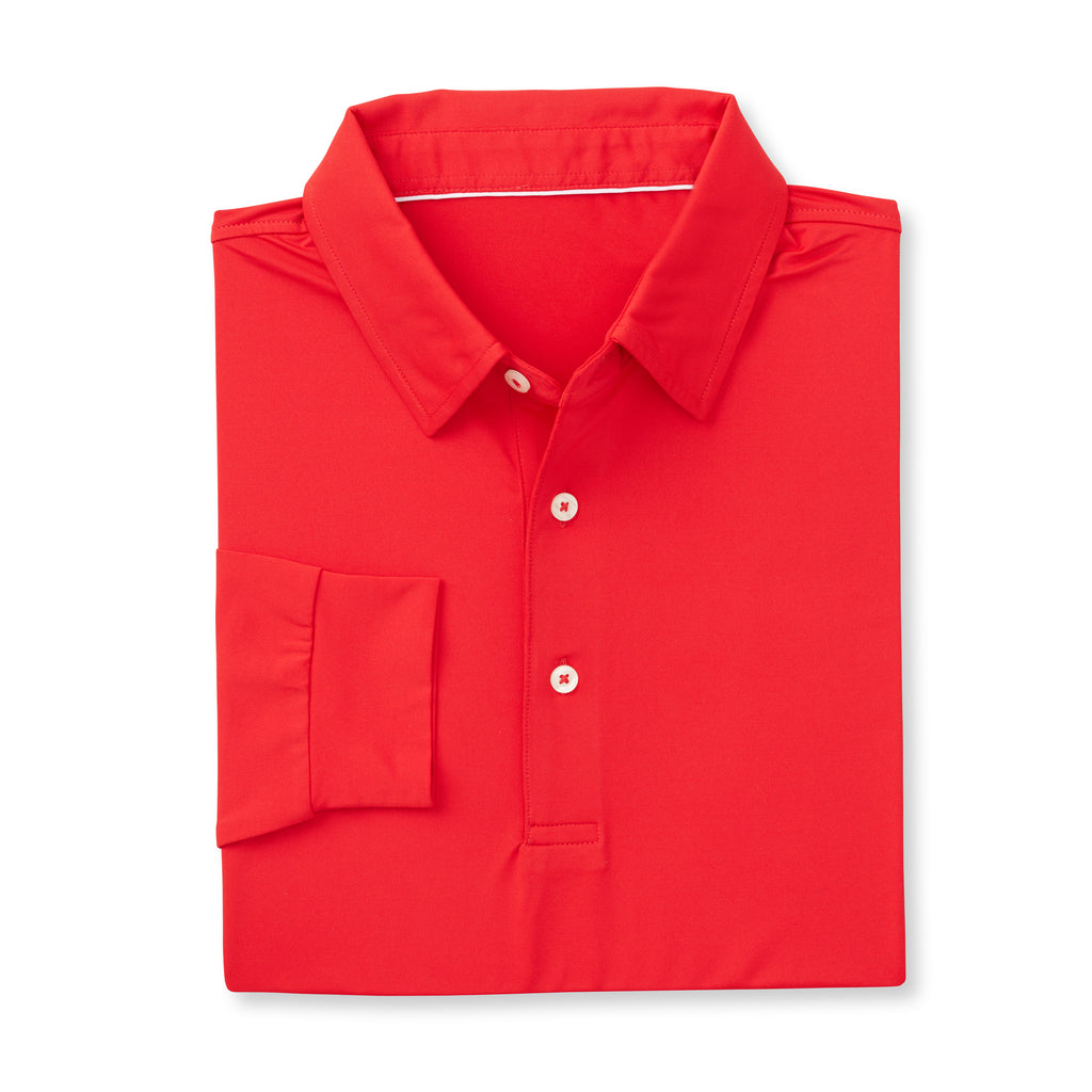 THE CLASSIC LONG SLEEVE POLO - Patriot Red IS66001
