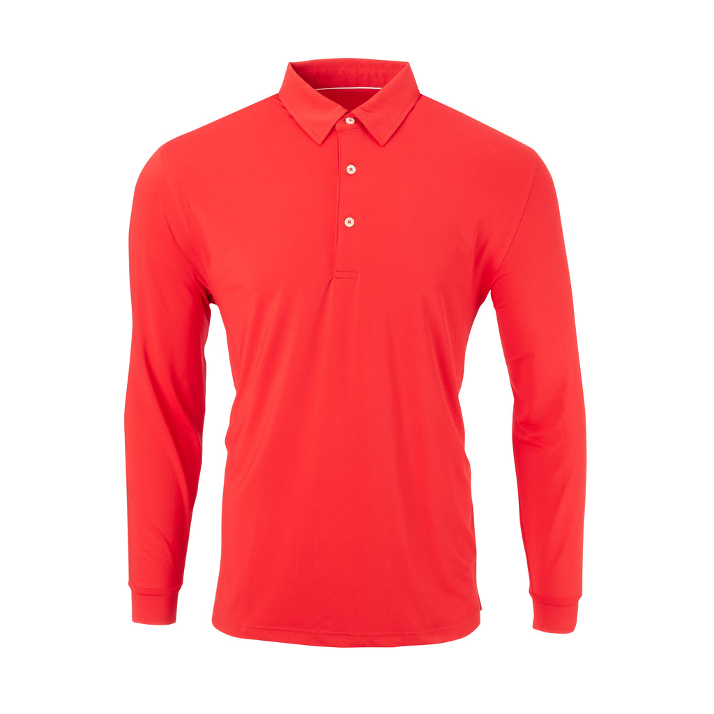 THE CLASSIC LONG SLEEVE POLO - Patriot Red IS66001