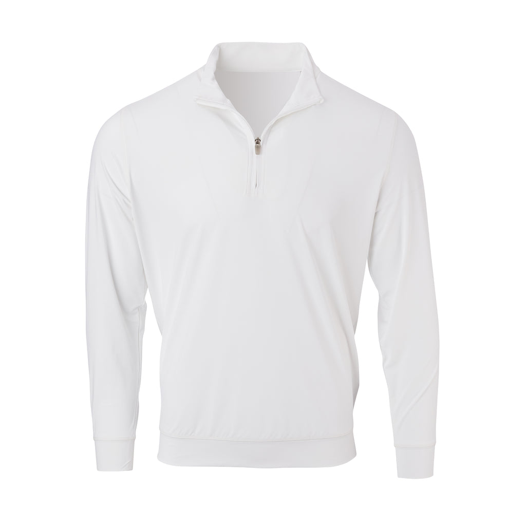 THE CLASSIC LONG SLEEVE HALF ZIP PULLOVER - White IS66006