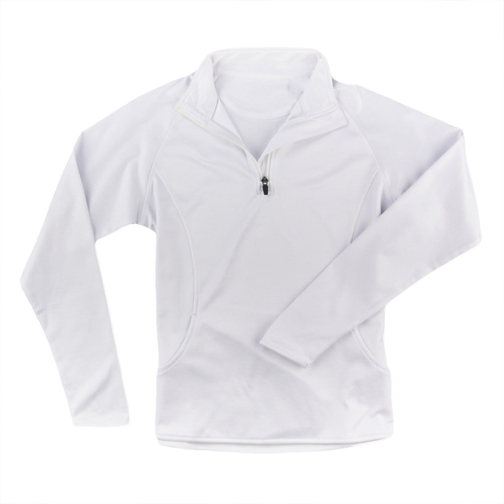 THE WOMEN'S LUXTEC HALF ZIP PULLOVER - White IS66304HZW