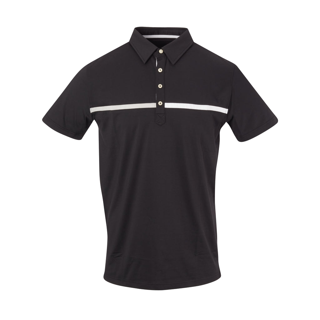 THE SNEAD LUXTEC COLOR BLOCK POLO - Black IS72420