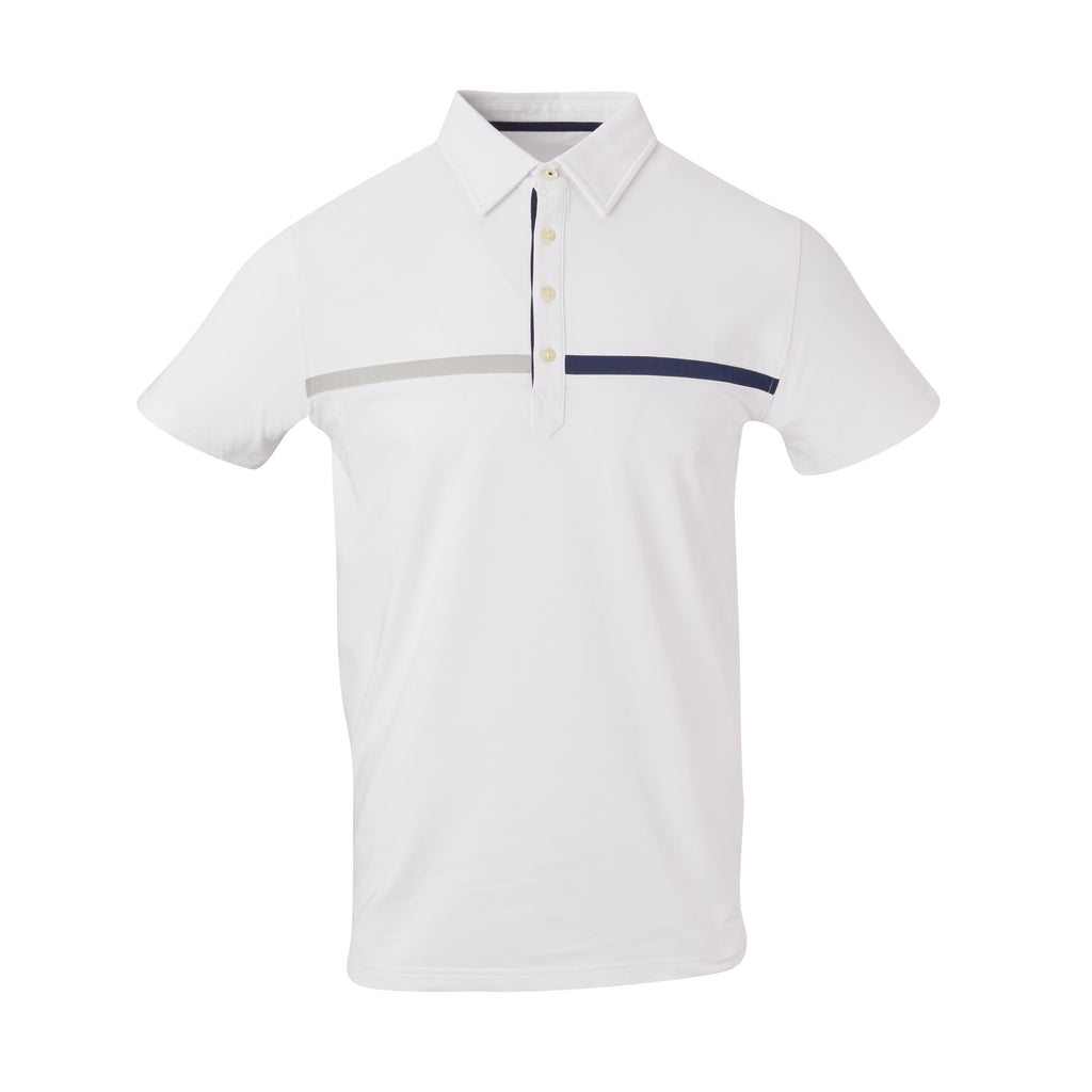 THE SNEAD LUXTEC COLOR BLOCK POLO - White IS72420