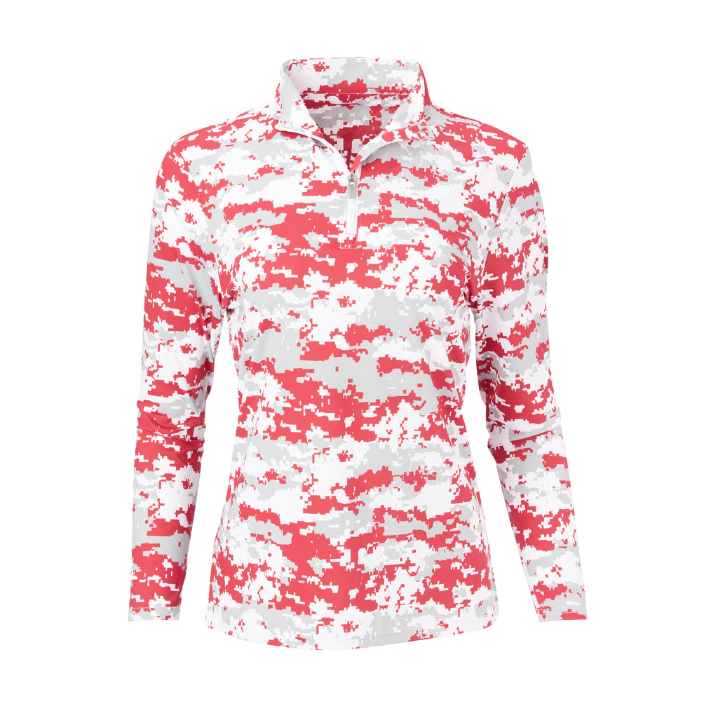 Camo half zip pullover women's 2025