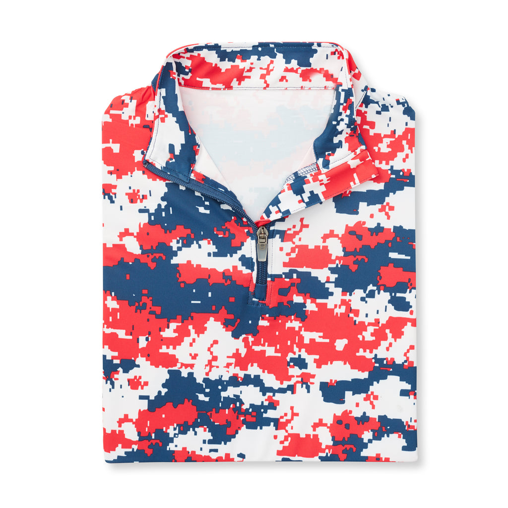 ★TOUT Y EST★ Lyon C Camo Original Red LN.C-CM-OL-RD THE WOMEN'S PULIDO DIGITAL CAMO HALF ZIP PULLOVER - Red