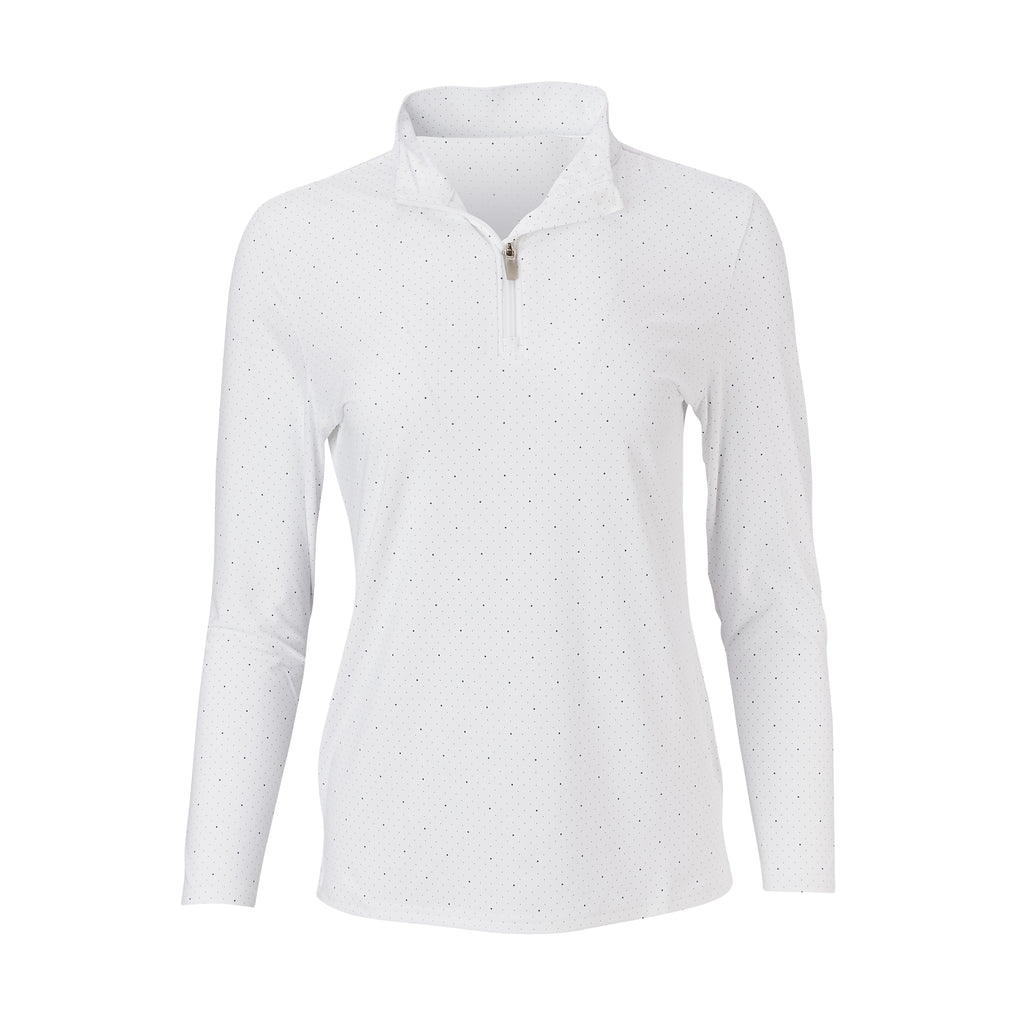 THE WOMEN'S SKYWALKER HALF ZIP PULLOVER - White/Navy IS76216W