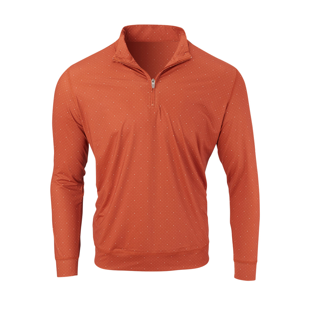 THE SKYWALKER HALF ZIP PULLOVER - Burnt Orange/Cloud IS76216