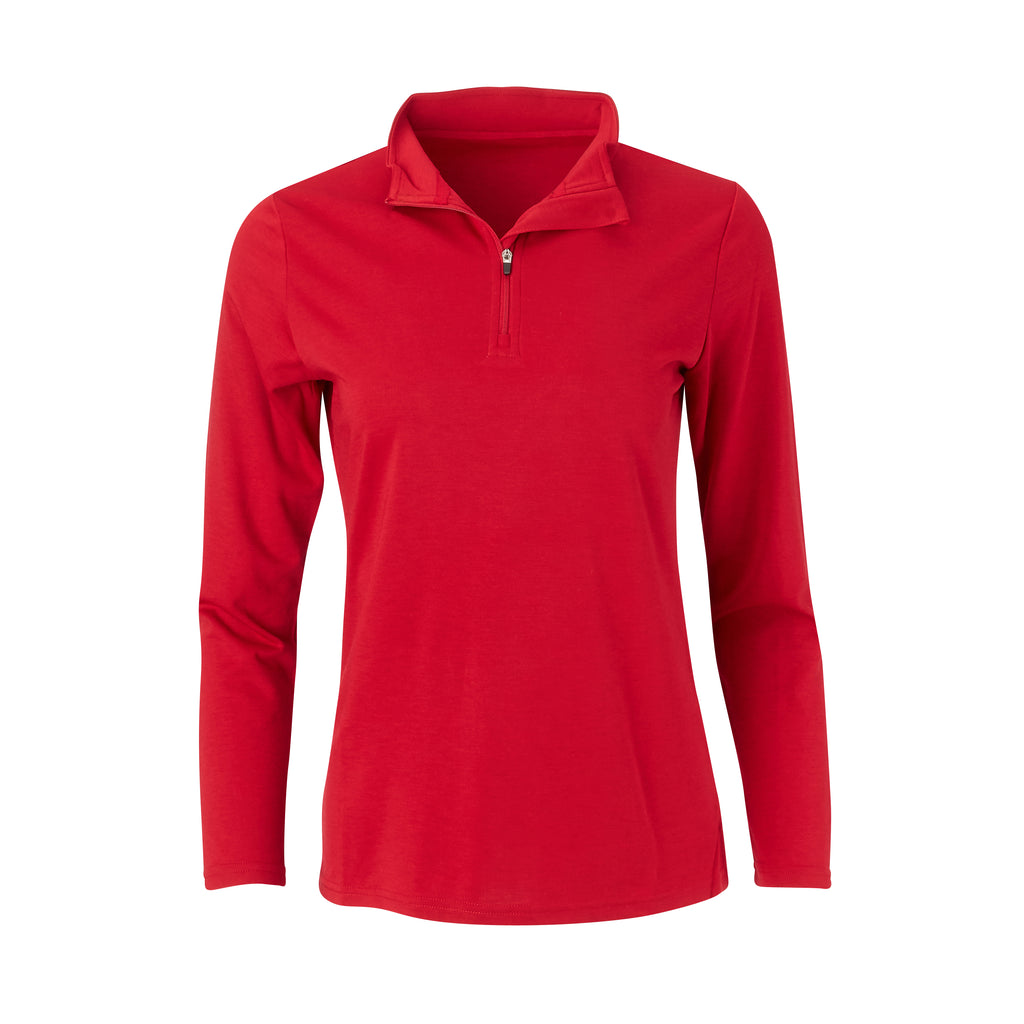 THE WOMEN'S MATTHEWS LOFTEC HALF ZIP PULLOVER - Crimson IS76308HZW