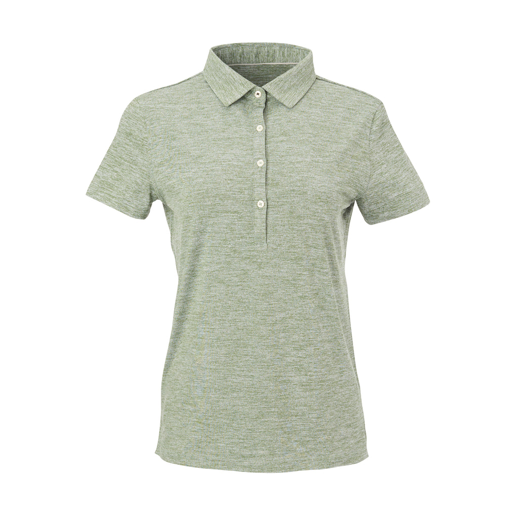 THE WOMEN'S ZEN PEACHED POLO - Pine/Cloud IS76802W