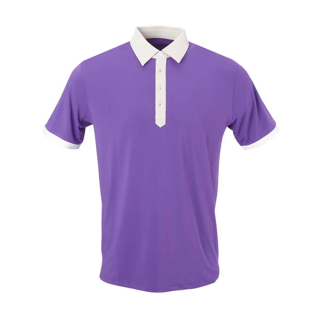 THE STADIUM COLORBLOCK POLO - Berry/Cloud  IS86806