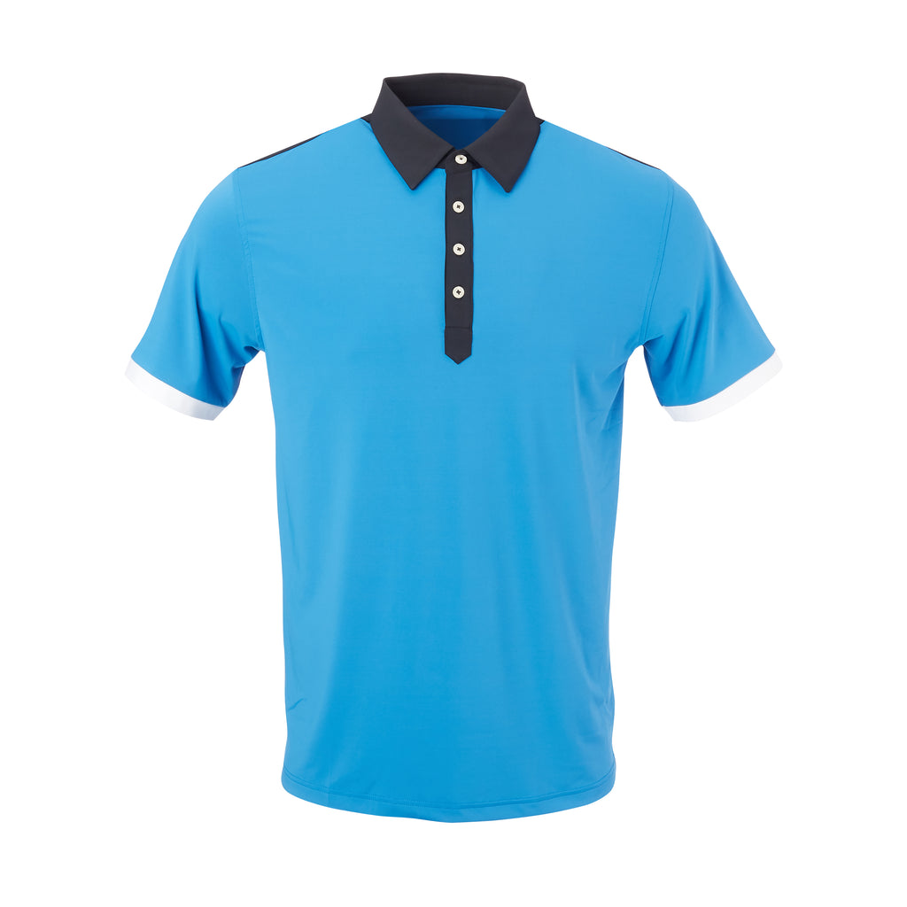 THE STADIUM COLORBLOCK POLO- Nautical/Black IS86806