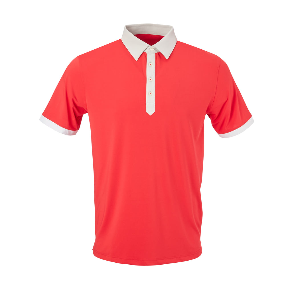 THE STADIUM COLORBLOCK POLO - Patriot Red/Cloud IS86806