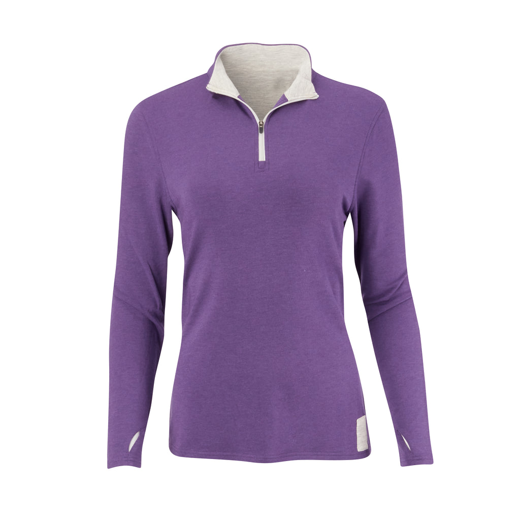 THE BEACHWOOD CASHTEC HALF ZIP PULLOVER - Berry/Cloud IS95620HZW