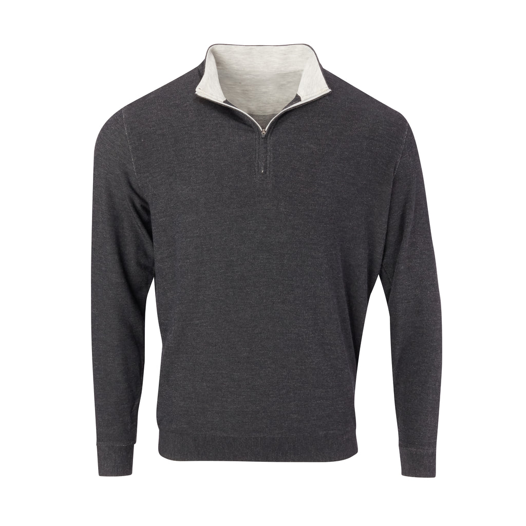 THE BEACHWOOD CASHTEC HALF ZIP PULLOVER - Black/Cloud IS95620HZ