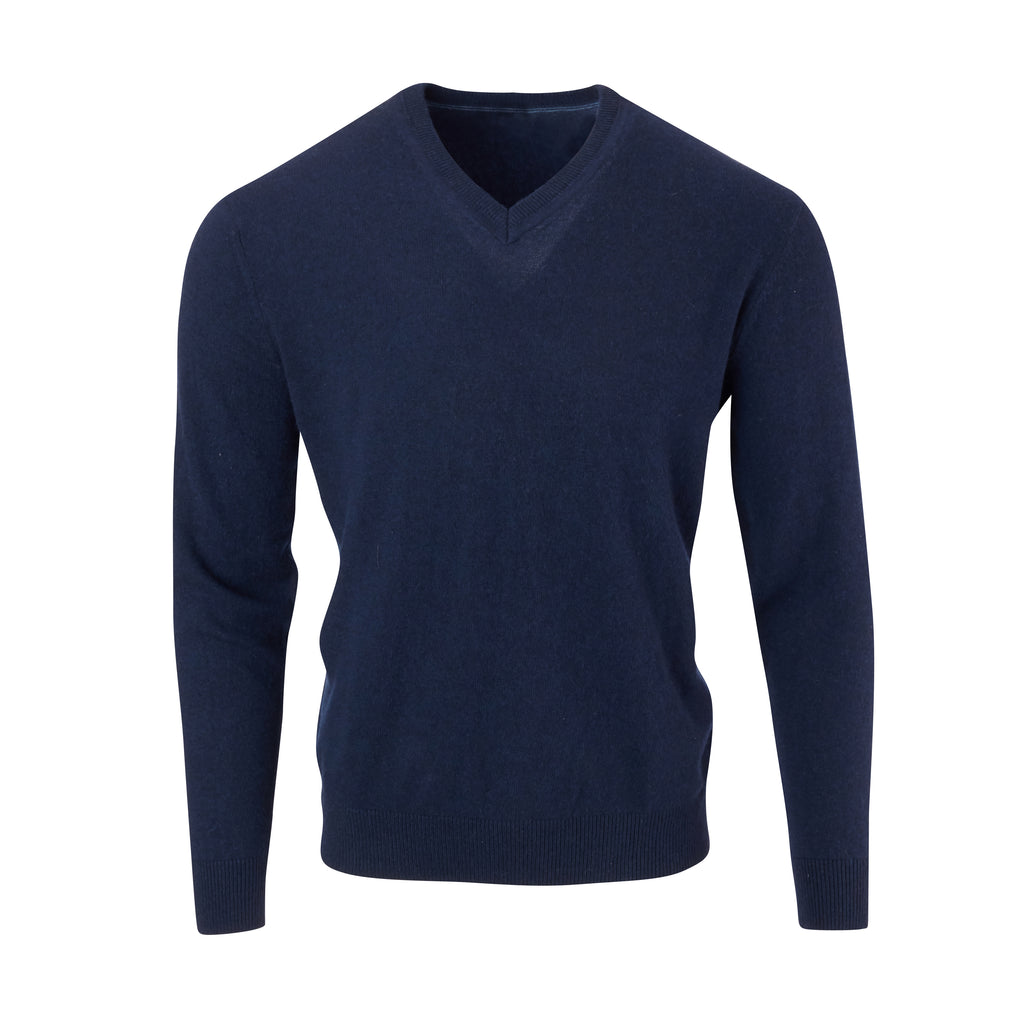 THE 5TH AVENUE CASHMERE V-NECK SWEATER - Navy OS35709VLS