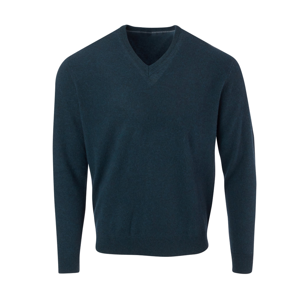 THE 5TH AVENUE CASHMERE V-NECK SWEATER - Peacock OS35709VLS
