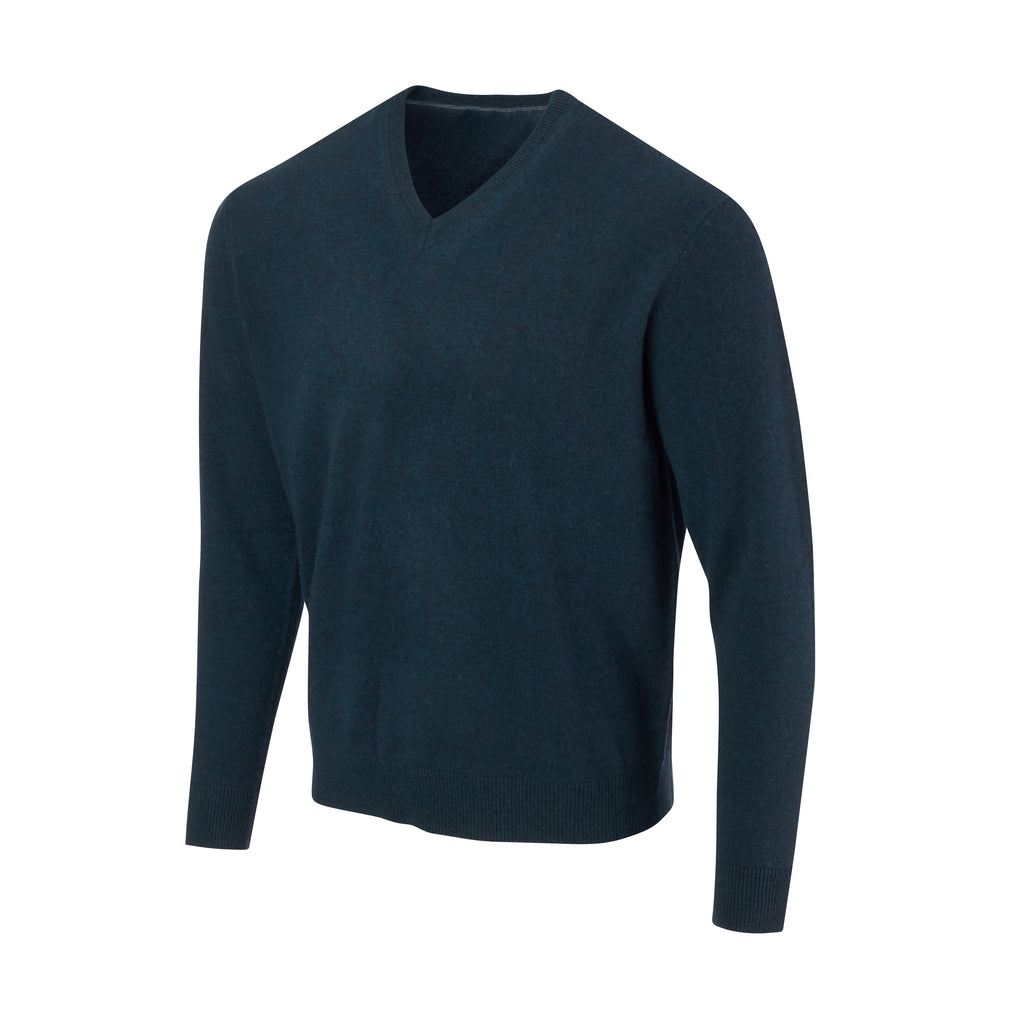 THE 5TH AVENUE CASHMERE V NECK SWEATER Peacock OS35709VLS