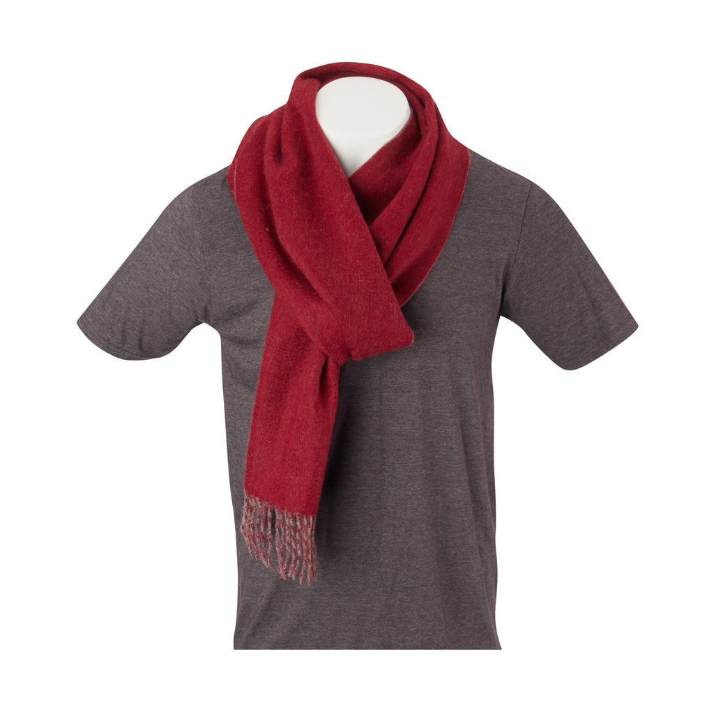THE CROSBY CASHMERE  DOUBLE FACED SCARF - Merlot/Granite OS85779SCRF