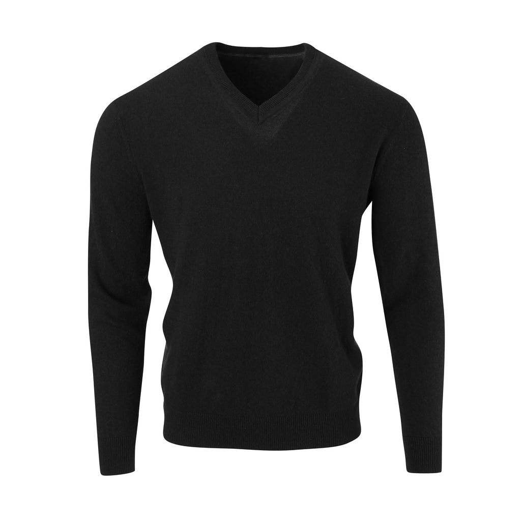 THE 5TH AVENUE CASHMERE V-NECK SWEATER - Black OS35709VLS